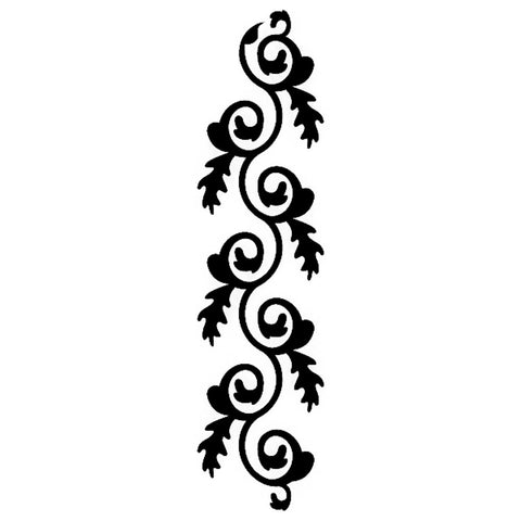 Henna Strip, Vine Swirls & Leaves, xlarge