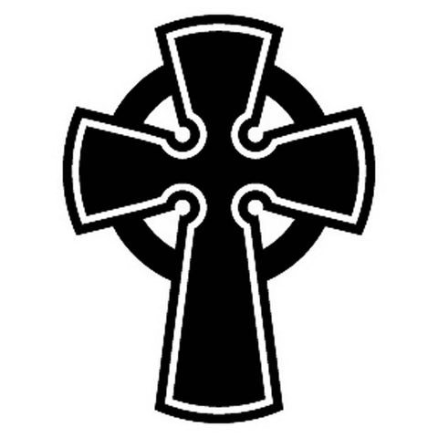 Premium Vector | Celtic christian cross simple tattoo catholic symbol logo  border crucifix