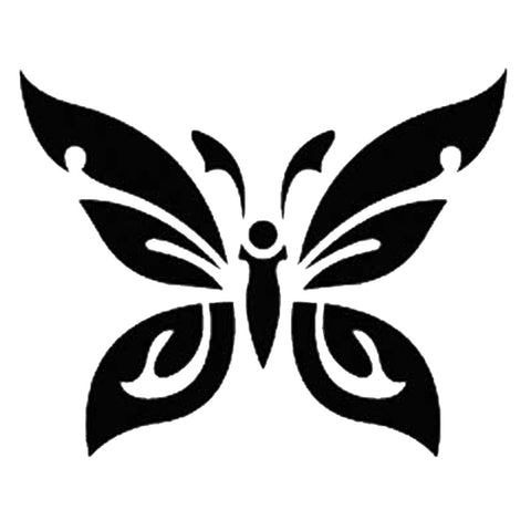 Tribal Butterfly  Glitter Tattoo Stencil – Henna Caravan