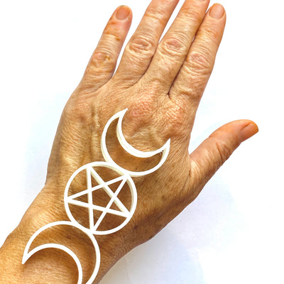 Triple Moon Goddess Henna Stamp